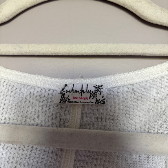Free People White Ribbed Knit Top - Picture 3 of 3